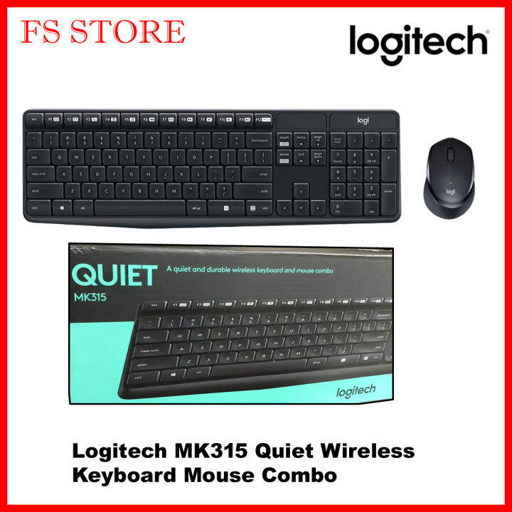 Logitech Original Malaysia MK315 Quiet Wireless Keyboard Mouse Combo