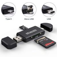 Tf การ์ดรีดเดอร์ Sd ชนิด C 3 In 1ปลั๊กไมโคร Usb /USB ฮับ2.0หน่วยความจำแอนดรอยด์สำหรับโทรศัพท์มือถือ Macbook คอมพิวเตอร์มืออาชีพส่วนขยายพีซี