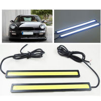 Car COB LED ไฟสำหรับวิ่งเวลากลางวันอเนกประสงค์แถบไฟไฟติดตั้งภายนอกหลอดไฟ LED DRL แต่งรถกันน้ำได้อัตโนมัติ