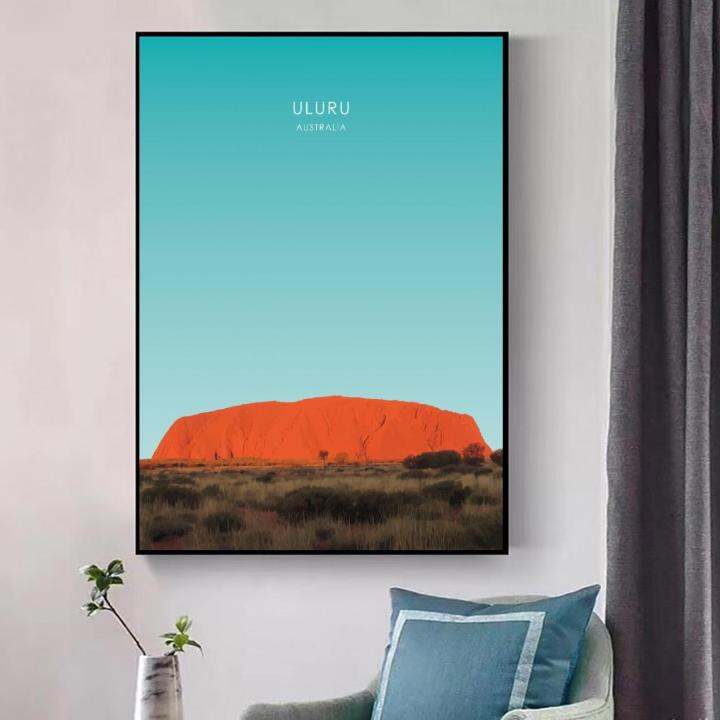 uluru-โปสเตอร์ติดผนังสำหรับพิมพ์ตกแต่งบ้านตกแต่งผนังกรอบศิลปะติดผนังรูป-zsj3816สำหรับห้องนั่งเล่นรูปภาพศิลปะผนังท่องเที่ยวออสเตรเลีย