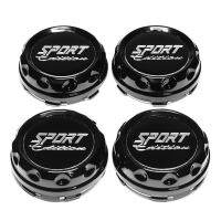 Style car 4PCS Quality COOL 60MM (56mm) Black Plastic Car Wheel Center Hub Caps with Metal Aluminum SPORT Edition Logo Rim Hubcap Cover Automotive Replacement Parts Tyres Wheels Care