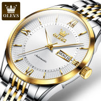 OLEVS 6657 Waterproof Watch For Men Stainless Steel Band Japan Automatic Mechanical Business Men Wristwatch Luminous Calendar Week Display