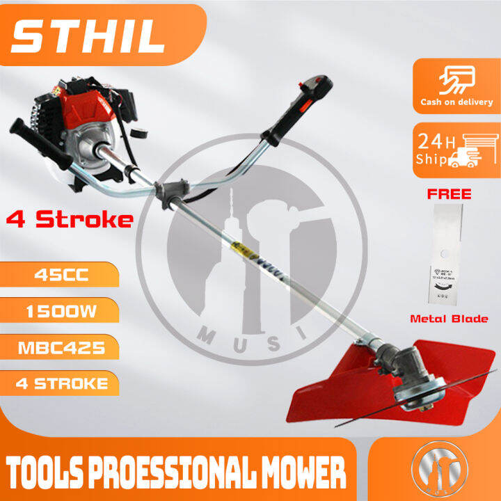 Grass Trimmer 4 Stroke Brush cutter Tiller attachment with Big Frame ...