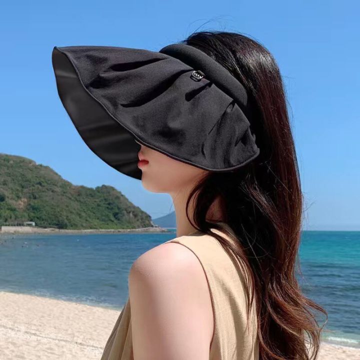 uv-ป้องกันชายหาดปีกกว้างปรับได้หมวกตกปลาหมวกกันแดดหน้าร้อนพับได้หมวกอเนกประสงค์สำหรับการเดินทาง-uiy-0050กลางแจ้ง