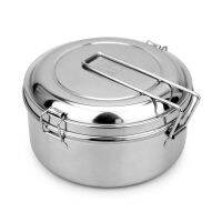 12CM / 14CM / 16CM Stainless Steel Round Lunchbox Food Bento Container With Inner Tray 便当盒 Kotak Makanan