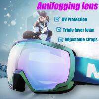 UV400 Anti-fog Double Layers Ski Goggles Big Lens Ski Mask Glasses Skiing Snow Snowboard Eyewear Mirror Polarize Goggles Unisex