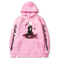 Sudadera con capucha de Anime de dibujos animados para hombres y mujeres, ropa de calle Regular, jersey de lana, moda de Manga/cómic, Nie ragomata 2B