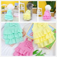 Summer Candy Color Dog Skirt Pet Dog Clothes Beautiful Breathable Cute Sling Pet Skirt Dog Dress Puppy Clothing Dresses