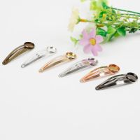 10pcs/lots 12mm Metal Hairpin Hair Clip Base Cabochons Cameo Setting For DIY Hair Ornaments Jewelry Making Findings Accessories