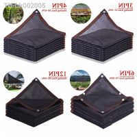 ♈❏ 4/6/12PIN Black Sunshade Net Anti-UV Plant Cover Mesh Garden Sun Shed Gazebo Awning Outdoor Sun Shade Netting Shading 50 90