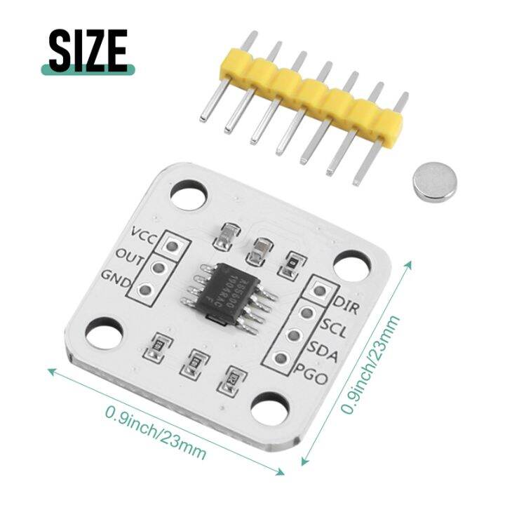 4pcs-as5600-magnetic-encoder-magnetic-induction-angle-measurement-sensor-module-12bit-high-precision