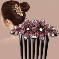 Fashionable and elegant ladies new hair comb rhinestone flower hair ornaments for moms birthday gift