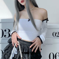 Wintin Ins Style 2023 Autumn New Sexy Pure Thread Tube Top Vest Womens Stitching Long Sleeve Oversleeve Suit