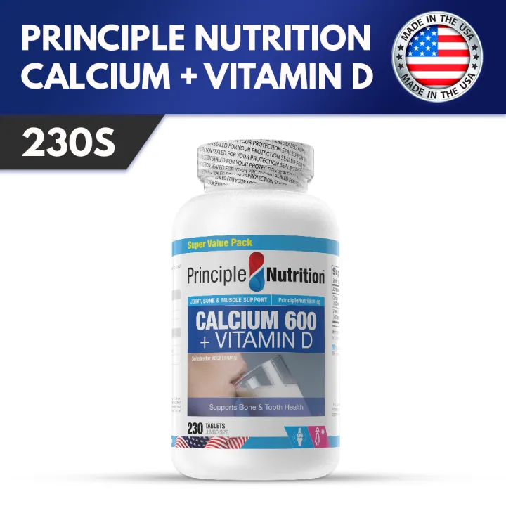 Principle Nutrition Calcium 600 +Vitamin D | 230S
