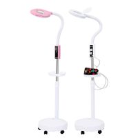 LED Beauty Cold Light Lamp 16x Magnifying Glass Manicure Tattoo Shadowless Lamp Rotating Dimming Eye Protection Floor Lamp