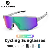 ROCKBROS ผู้ชายแว่นตา Photochromic Polarized เลนส์เต็มรูปแบบหนึ่งชิ้นกรอบผู้หญิงแว่นตากันแดดขี่จักรยานแว่นตาเพ่ง