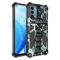 สำหรับ OnePlus Nord N200 5G Anti-Fall ที่มองไม่เห็น Magnetic Bracket Camouflage Heavy Protection เคสโทรศัพท์