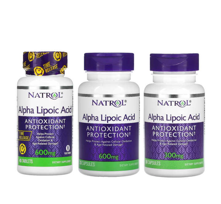 Natrol Alpha Lipoic Acid 300 mg or 600 mg 45 tablets 50 Capsules