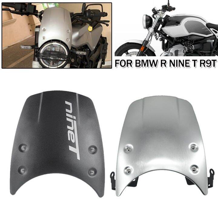 for-bmw-r9t-r-nine-t-scrambler-racer-urban-pure-2014-21-2022-motorcycle-front-windshield-headlight-fairing-wind-screen-deflector-food-storage-dispens