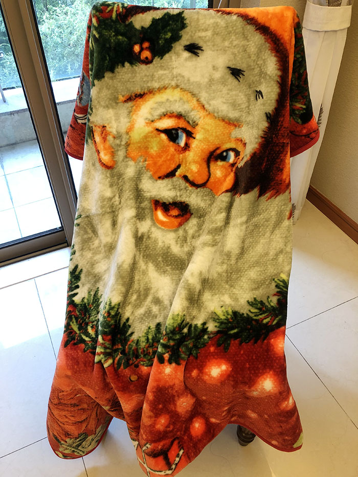 Father Christmas Xmas Tree Snowman Stag Super Soft Bed Sofa Fleece Blanket Throw 