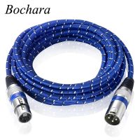 Bochara Nylon Braided XLR Cable Male to Female M/F 3Pin jack Extension Cable For Microphone Mixer 1m 1.8m 3m 5m 10m 15m 20m