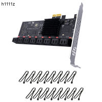 Chi A Mining Riser 16พอร์ต PCIE การ์ด SATA PCI Express SATA Controller PCIE To SATA 3.0การ์ดเอ็กซ์แพนชัน PCI E SATA3 6Gb สาย