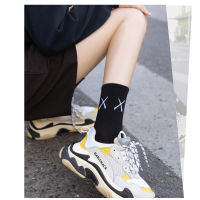 5 Pairs Cotton Socks Women Men Female Middle Tube Slouch Casual Short Ladies Winter Sports Hip Hop Basketball Star Moon Socks