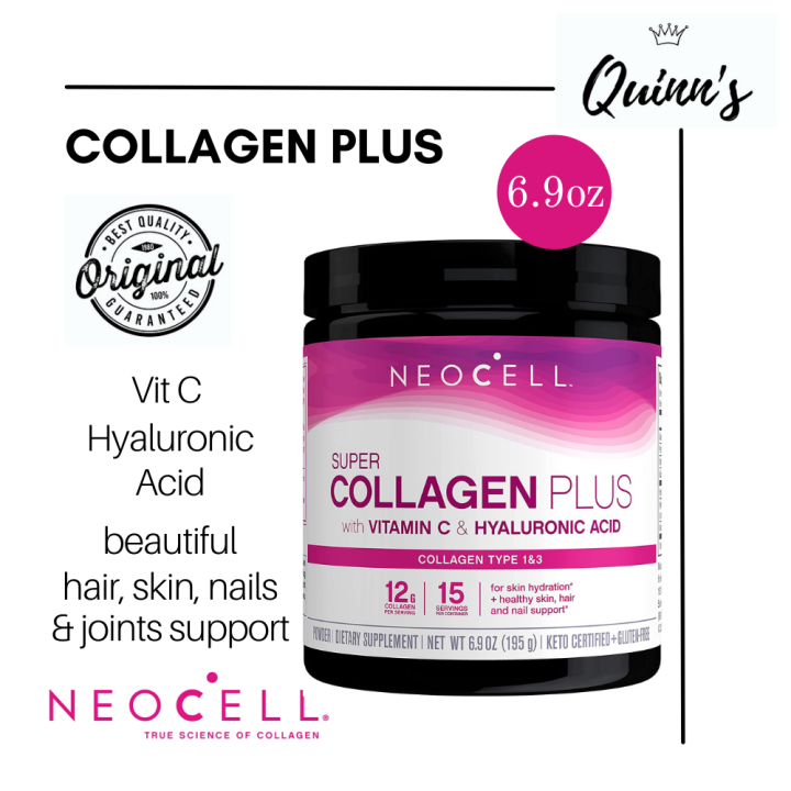 Neocell Super Collagen Plus Vitamin C & Hyaluronic Acid 195g Unflavored ...