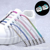 20211Pair New Flat Elastic Locking Shoelace printing No Tie Shoelaces Special Creative Kids Adult Unisex Sneakers Shoes Laces string