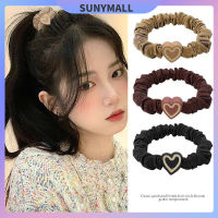 SUNYMALL หัวใจ เชือก หญิง มัดผมยาง ความยืดหยุ่นสูง แหวนผม น่ารัก สาว นักเรียน