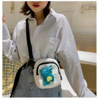 《Y.M》Korea cute Women bags dinosaur carton sling messenger bag girl crossbody canvas bag female student small bag 3092