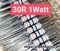 (20ตัว) 30R , 30โอห์ม , Metal Oxide Film Resistor 1Watt 1วัตต์