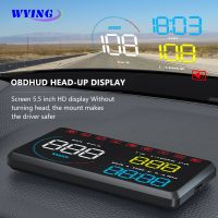 WYING A9หัวจอแสดงผลรถยนต์ OBDII EUOBD โปรเจคเตอร์ HUD Shift เตือนอุณหภูมิน้ำ RPM ความเร็วการใช้งานเชื้อเพลิง