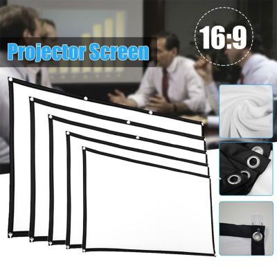 Portable Folding Polyester Soft Projector Screen Wall Mounted 3D HD Home Cinema Theater Projection Screen Canvas