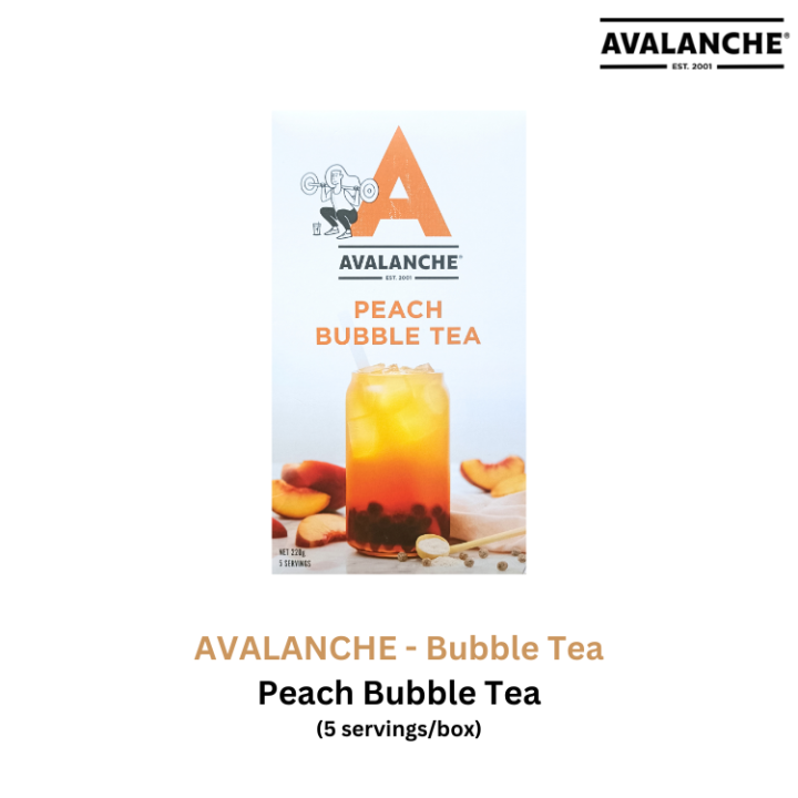 Avalanche Bubble Tea Range Peach Bubble Tea 5 Servings 220gbox