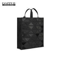 DAPPER กระเป๋าถือ DAPPER-RE Upcycled Leather Tote Bag สีดำ