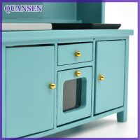 QUANSEN 1:12 dollhouse Miniature KITCHEN cabinet with induction Cookies ตู้เตาทำอาหารโต๊ะเฟอร์นิเจอร์ห้องครัวรุ่นตกแต่งเล่นของเล่นตุ๊กตาบ้านอุปกรณ์เสริม