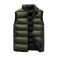 New Mens Jacket Cotton Vest Winter Thick Sleeveless Male Cotton-Padded Coats Warm Waistcoats Tops Plus Size L-6XL veste homme