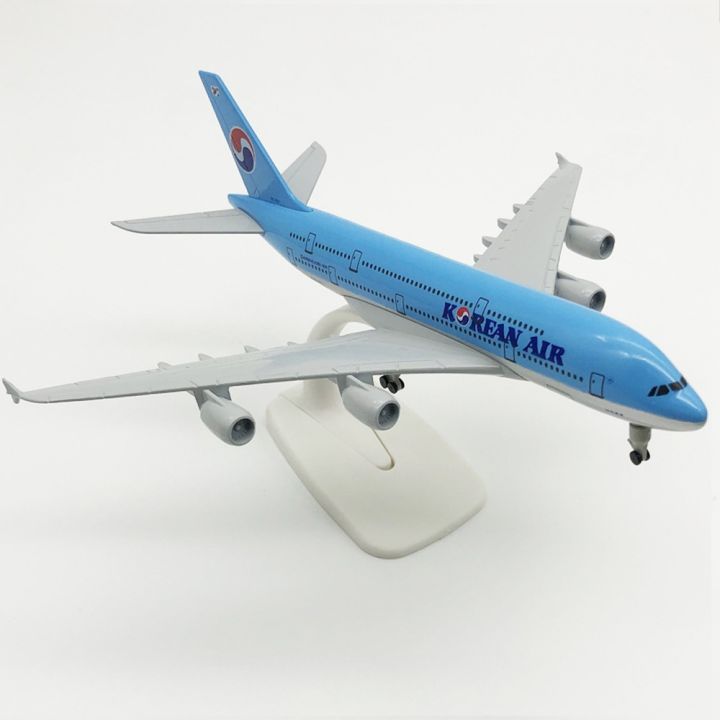 jiozpdn055186-escala-1-350-comprimento-20cm-korean-air-a380-metal-diecast-avi-o-modelo-de-brinquedos-presente-para-meninos-crian-as-cole-o-infantil