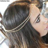 【CW】 1Pc Fashion Metal Gold New Multilayer Boho Chain Headband Headpiece Bridal Wedding Hairstyle Hair Accessories