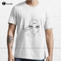 Smoking Alien Essential T-Shirt Custom Aldult Teen Unisex Digital Printing Tee Shirts Christmas Gift Xs-5Xl Streetwear