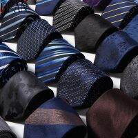 8cm Width Classic Black Brown Plaid Floral Wedding Neck Ties for Men Casual Suits Tie Gravatas Stripe Blue Neckties for Business