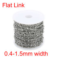 10 Yardsroll Stainless Steel Salite Beaded Ball Bulk Chain 1.5mm 2.0mm Fit DIY Bracelets Necklace Jewelry Making Findings