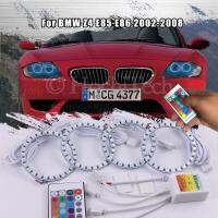 ชุดดวงตานางฟ้า Led Rgb 16สีสว่างพิเศษพร้อมการแต่ง Mobil Remote Control สำหรับ Bmw Z4 E85 E86 2002 2008