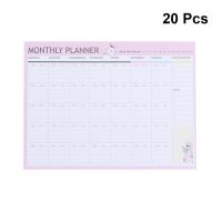 20 Sheets Monthly Planner A4 Decorative Organizer Calendar Schedule Notebook Candy Weekly Daily Planner Memo Pad(Random Color) Note Books Pads