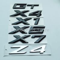 X2 X1 X5สติกเกอร์โครเมี่ยมสีดำด้าน,X6 X7 Gt Z4 Abs ตราสัญลักษณ์ Bmw 3 5ชุดโลโก้ป้ายชื่อท้ายรถยนต์สีดำมันวาว