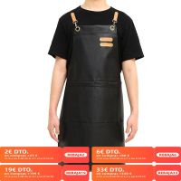 Professional PU Leather Barber Aprons for Men woman Chef Apron for Kitchen- Salon Hairstylist Multi-use Adjustable with pockets Aprons