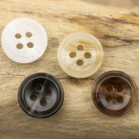 10pcs Bleached Matte Beige White Vintage Polyester Buttons For Clothing Textured Cotton Linen Suit Polo Shirt Accessories Button