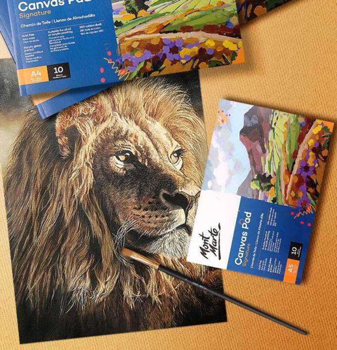 [Ready Stock] Mont Marte Canvas Pad Signature A4/A5 10 sheets Lazada