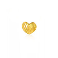 CHUHAN 999 Pure Gold Heart Pendant Necklace Real 18k Gold Clavicle Chain 3D Hard Gold Womens Fashion OL Party All-match Jewelry